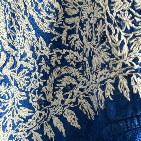 Free People Carly Embroidered Blouse Size S MSRP: $128.00 - Picture 4 of 11